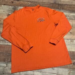 Izod Saltwater | Men's Orange Fishing Charters Graphic Longsleeve Shirt Sz L
